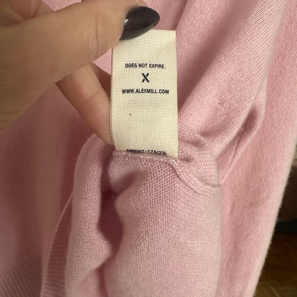 Alex Mill Blush Pink 100% Cashmere Ally Polo Pullover Sweater, Size M, Like New - Picture 7 of 8